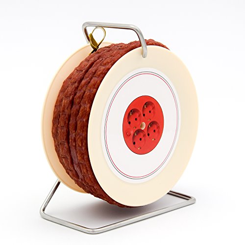 Pikanten Wurst Snack auf Kabeltrommel - 3,5 Meter Wurst nach Krakauer Art auf einer Mini Kabel-Trommel - 240 g