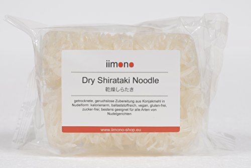 iimono Dry Shirataki Noodle - kalorienarme & kohlenhydratarme Konjak Nudeln - 1er Pack / 10 Rollen
