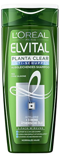 L'Oréal Paris Elvital Planta Clear Anti-Schuppen Ausgleichendes Shampoo, mit Anti-Schuppen-Wirkung, für normales Haar, 250 ml