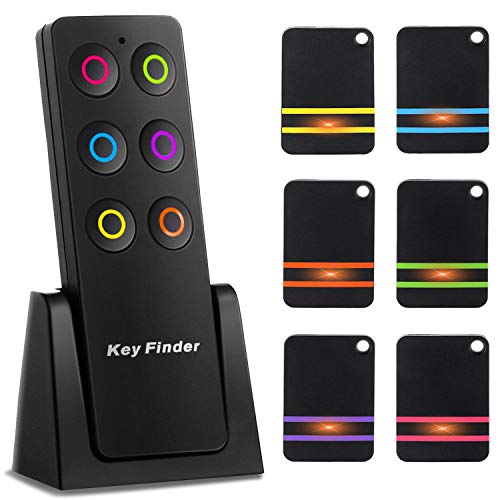 Schlüsselfinder Wireless Key Finder mit 6 Empfängern,  RF Item Locator Support Fernbedienung Ganz Einfach Weg Um Ihren Verlorenen Dinges Zu Finden, EIN Durchdachtes Geschenk für Ihre Familie