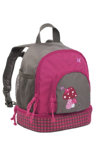 Lässig Mini Backpack Kinderrucksack Kindergartentasche, Brotdosenfach unten, Mushroom magenta Pink