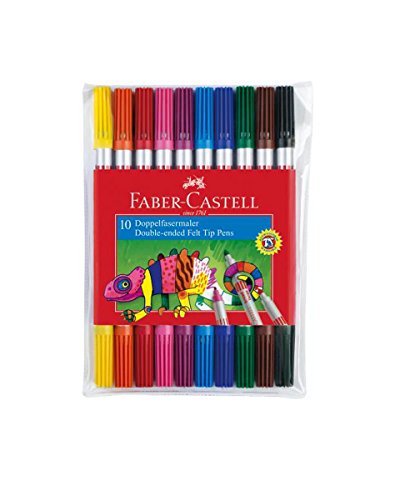 Faber-Castell 151110 - Doppelfasermaler, 10er Etui