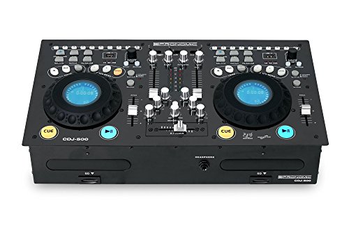 Pronomic CDJ-500 Full-Station Doppel DJ CD-Player (Standalone-Format, Phone/Line-Eingänge, CD, MP3 CD, SD & USB, Crossfader)
