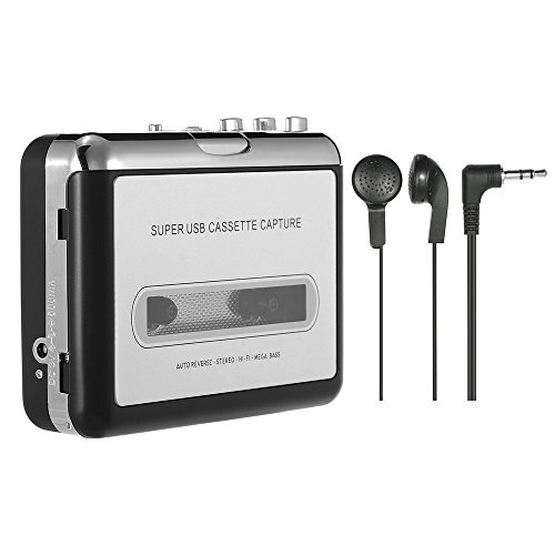 Docooler Tragbare Kassettenspieler - Portable Tape Player Captures Kassettenrekorder über USB - Kompatibel mit Laptops und PC - konvertieren Walkman Tape Kassetten in iPod/MP3/CD Format mit Kopfhörer