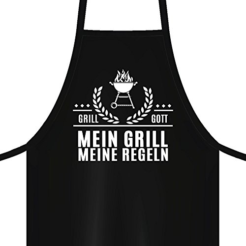 YORA Grillschürze für Männer Lustig - Mein Grill Meine Regeln - Perfektes Grillzubehör Männer Geschenk