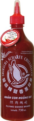 3er Pack FLYING GOOSE [3x 730ml] Sriracha Sehr Scharfe Chilisauce - SUPERSCHARF - Chillisauce