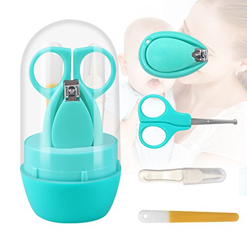 Suntapower Babypflege Set mit Baby Nagelschere, Baby Nagelknipser, Glasnagelfeile und Nasenpinzette - in Sicherheitsbox (Nagelschere)