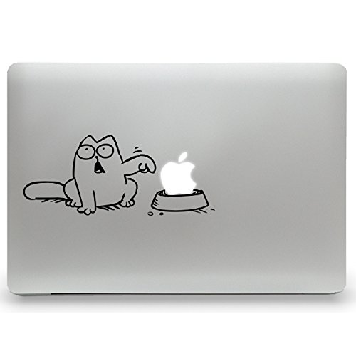 CAT HUNGER Aufkleber Macbook Air Pro Sticker Decal Apple (13')