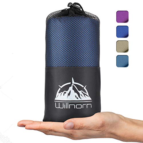 Willnorn 2in1 Hüttenschlafsack aus Mikrofaser, mit durchgängigem Reißverschlus: Leichter Komfort Reiseschlafsack und XL Reisedecke in Einem(95 * 220 cm)