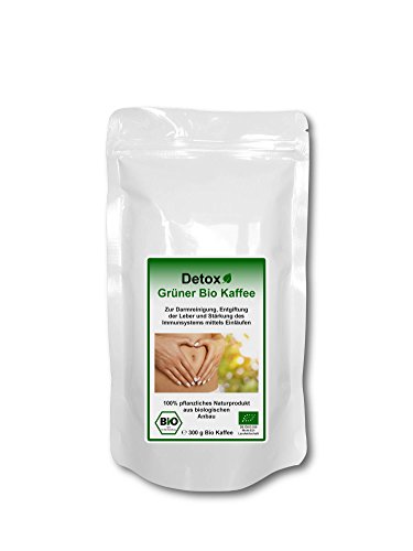 Detox Grüner Bio Kaffee 300g (Anwendung als Kaffeeeinlauf zur Entgiftung, Darmreinigung und Stärkung des Immunsystems)
