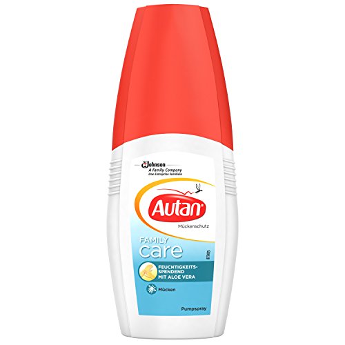 Autan Family Care, feuchtigkeitsspendender Mückenschutz mit Aloe Vera, Pumpspray, 1er Pack (1 x 100 ml)