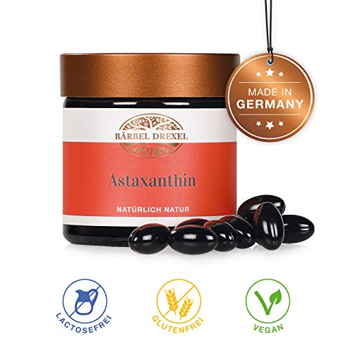 BÄRBEL DREXEL Astaxanthin Premium Energy REAL 4mg (40 Kapseln) 100% Vegane Herstellung (Made in Germany) Antioxidant Hawaiian Tropic