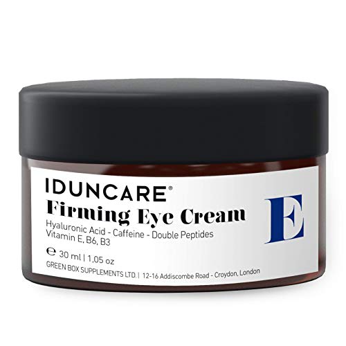 Iduncare Straffende Augencreme - Anti Aging Augenpflege gegen geschwollene Augen, hängende Augenlider, Augenringe & Falten - Augencreme mit Hyaluron & Koffein - 30 ml
