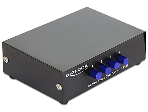 DELOCK Switch 4-port Audio / Video manuell bidirektional