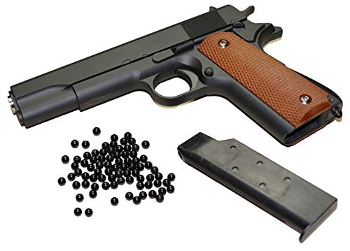 KOSxBO Set Airsoft Pistole - G.13 Vollmetall Metallschlitten, schwarz Cal. 6 mm BB + Softair Munition