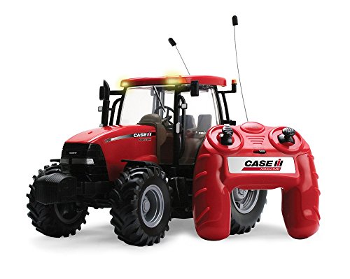 TOMY Britains Traktor 'RC Case IH 140 Big Farm' in rot - ferngesteuerter Traktor aus Kunststoff mit Fernbedienung - Trecker zum Spielen und Sammeln - ab 3 Jahre