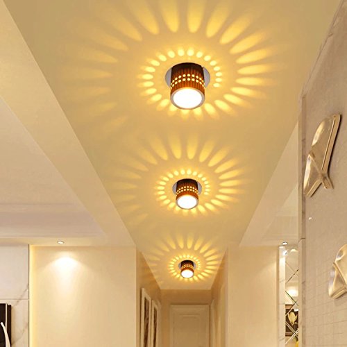 Deckenleuchte LED Wandleuchte Wandlampe Dimmbar Innen Wandlicht Flurlampe Spirale Effekt für Flur Schlafzimmer Balkon Wohnzimmer Badezimmer Treppen Korridor Lampe Deckenstrahler