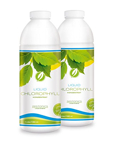 2x Liquid Chlorophyll Konzentrat aus Alfalfa mit Minzegeschmack - Monatsvorrat - 2 Liter flüssiges Chlorophyll - Konzentrat - Made in Germany