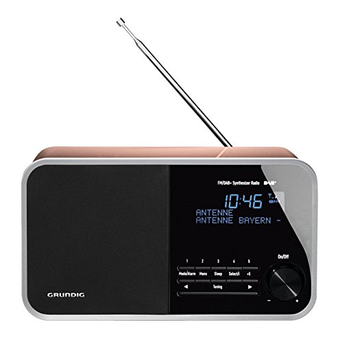 Grundig DTR 3000 Table Digital Radio, 30 W PMPO, Aux-in, UKW-RDS und DAB+ mit jeweils 10 Stationsspeicher Rosegold
