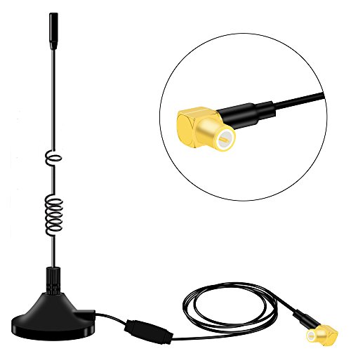 Verbesserte DAB Antenne, Esuper Universal Active DAB Antenne mit MCX Anschluss + Leistungsstarker Magnetfuß + 3M-Kabel für digitalen DAB Autoradio Adapter - Anzug zur Installation von Innen- / Außen