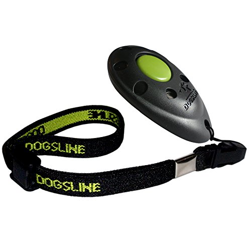 Dogsline Profi Clicker mit elastischer Handschlaufe für Clickertraining , schwarz , DL01PA