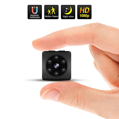 Mini Kamera, ODLICNO Full HD 1080P Überwachungskamera Wireless Tragbar mit Bewegungserkennung Infrarot Nachtsicht 140°Weitwinkel Mikro Nanny Baby Pet Cam Sicherheit Kamera für Innen und Aussen