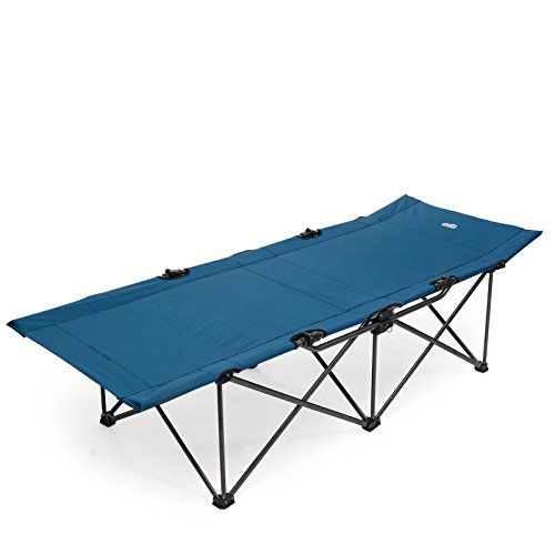 Qeedo Quick Jimmy XXL Feldbett faltbar (210 x 81 cm) Campingliege bis 150 kg - blau