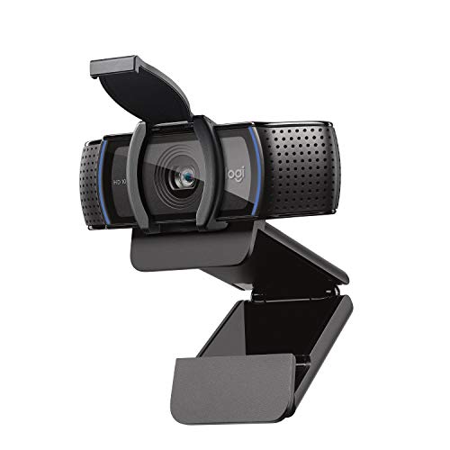Logitech C920s HD Pro Webcam (Videogespräche und Videoaufnahmen in Full HD mit 1080p mit zwei Stereo-Mikrofonen, Abdeckblende, neue Capture Videoaufnahme-Software, kompatibel mit Mac OS, PC und Xbox)