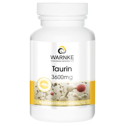 Warnke Gesundheitsprodukte Taurin 3600 mg Tagesportion, 120 Kapseln, 1er Pack (1 x 124 g)