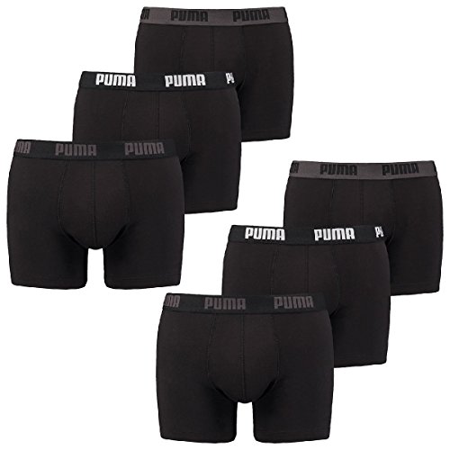 Puma Boxershorts Unterhosen Shorts Promo Boxer 581018001 6er Pack, Farbe:Schwarz, Wäschegröße:M, Artikel:581018001-200 black