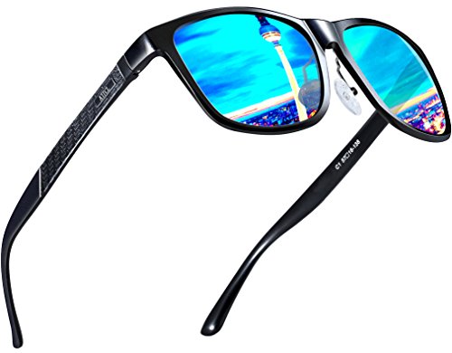 ATTCL Unisex Wayfarer Stil Polarisierte Fahren Sonnenbrille Herren Damen 18587blue