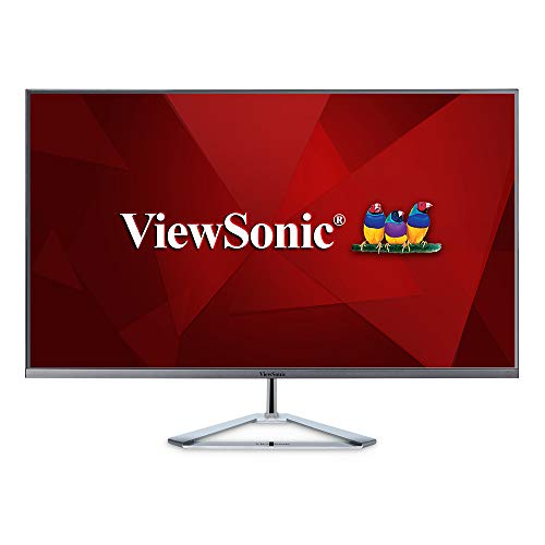 Viewsonic VX3276-2K-MHD 80 cm (32 Zoll) Design Monitor (WQHD, HDMI, DP, mDP, Eye-Care, Eco-Mode) silber-schwarz