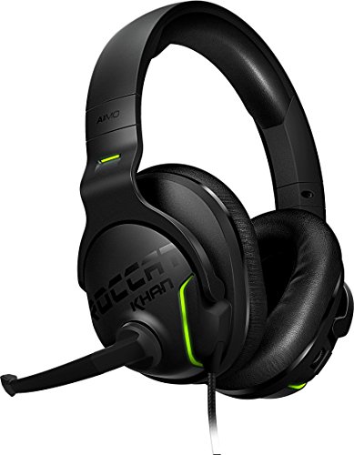 Roccat Khan Aimo 7.1 Surround Gaming Kopfhörer (Hi-Res Sound, USB, AIMO LED Beleuchtung, Real-Voice Mikrofon mit Mute-Funktion) schwarz