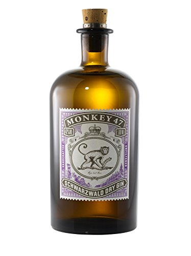 Monkey 47 Schwarzwald Dry Gin / Harmonischer Gin mit Wacholderaroma & frischen Zitronen- und Fruchtnoten / Britische Tradition, indische Exotik & Schwarzwälder Handwerk / 1 x 0,5 L