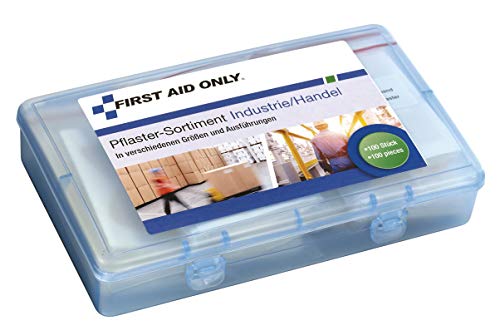 First Aid Only Pflaster-Sortiment Industrie/Handel, verschiedene Größen und Ausführungen, 100 Stück, P-10023