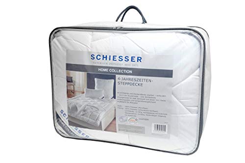 Schiesser 4-Jahreszeitendecke / 2-teilige Bettdecke / 155 cm x 220 cm / Allergiker geeignet / verschiedene Größen erhältlich