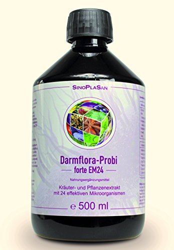 Darmflora-Probi forte EM24, 24 lebende Bakterienstämme, 30 Mrd. KBE, sofort koloniebildend, FLÜSSIG, 500 ml