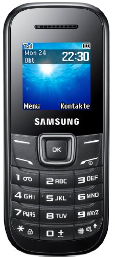 Samsung E1200i Handy (3,9 cm (1,5 Zoll) TFT-Display, SOS-Nachrichten und Organizer-Funktion) - Schwarz