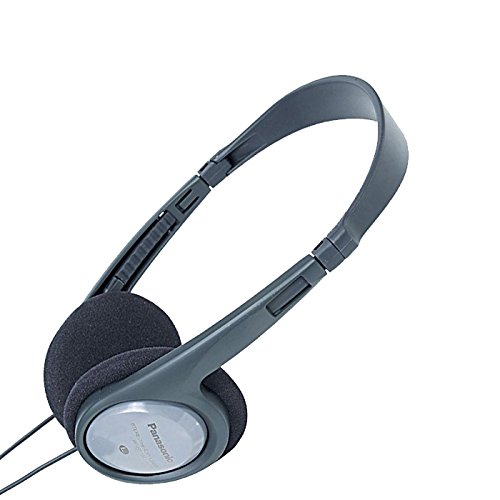 Panasonic RP-HT090E-H Kopfhörer (5 m Kabel, Lautstärkeregler, besonders leicht und angenehm zu tragen) grau