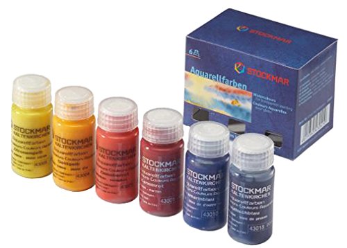 Stockmar Aquarellfarbe 20 ml, Standard-Sortiment 6 Farben im Kartonetui