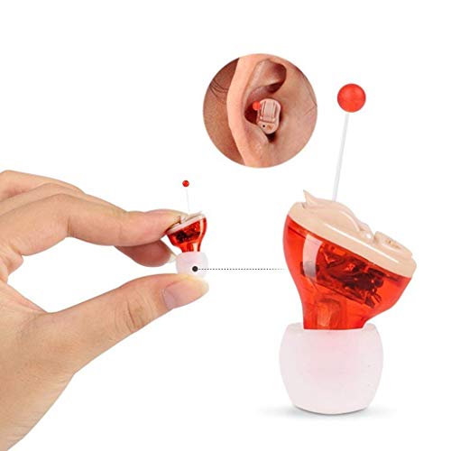 LPLIG Invisible Auditory Amplifier, Ultra Mini Einstellbarer Ultra Small Voice Amplifier,Red