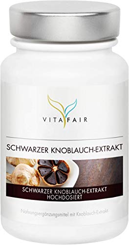 Schwarzer Knoblauch Extrakt | 500mg pro Tagesdosis | 90 Kapseln | Hochdosiert, fermentiert & geruchlos | Vegan | Ohne Magnesiumstearat | Made in Germany
