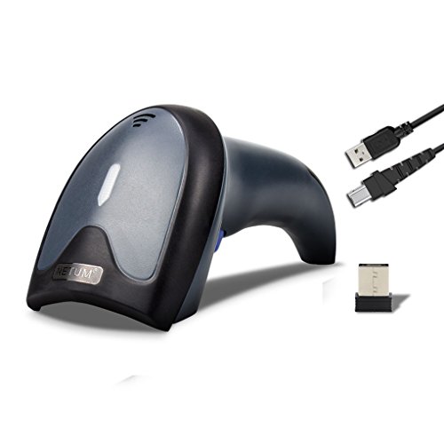 NETUM 2.4GHz CCD Barcode Scanner Wireless | kabelloser CCD Handscanner/Handheld Lesegerät USB | präzises und schnelles Lesen | kabellos oder kabelgebunden für mobile Zahlung Computer Bildschirm NT-W6
