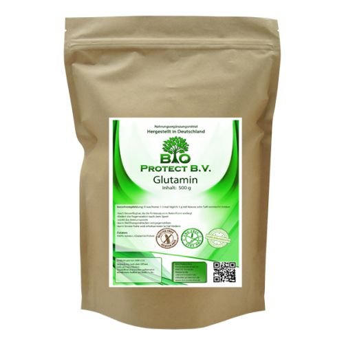 Glutamin Pulver 500 g rein und ohne Zusatzstoffe! von Bio Protect