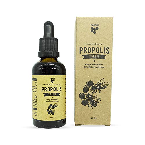 beegut Propolis Tinktur mit 30% natürlichem Propolis Extrakt, hochwertige Imkerqualität, Schutzharz der Bienen, Hergestellt in Deutschland