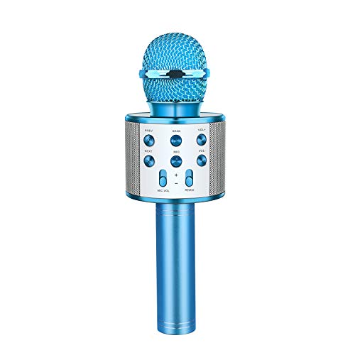 Dreamingbox Jungenspielzeug ab 5-9 Jahre, Drahtlose Bluetooth Karaoke Mikrofon mit Lautsprecher für Erwachsene und Kinder Spielzeug Geschenke für Mädchen Jungen ab 5-12 Jahre Geburtstagsgeschenk Blau