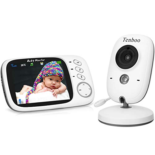 Babyphone mit Kamera Video Überwachung Baby Monitor Wireless 3.2' TFT LCD Digital dual Audio Funktion,Temperatursensor, Schlaflieder, Nachtsicht, Gegensprechfunktion
