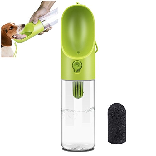 PETKIT EVERSWEET Pet Outdoor Travel Bottle- Water Filtration Outdoor &Green Fashion & Easily Taking & Antibacterial Dogs Cats Water Bottle Dispenser