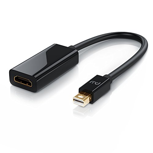 Mini DisplayPort zu HDMI 4k Adapter | CSL | MiniDP auf HDMI Konverterkabel | bis zu 4K Ultra HD 2160p@60Hz | HDMI 2.0 | HDR fähig | schwarz