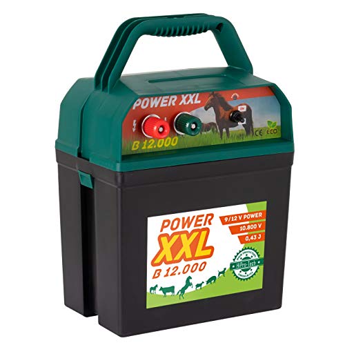 Power XXL B 12.000 | Starkes Weidezaungerät 9V/12V | Megapower zum Kampf-Preis | Elektrozaungerät für Ihren sicheren Weidezaun | Rind Pferd Pony Hund Katze Schaf Geflügel